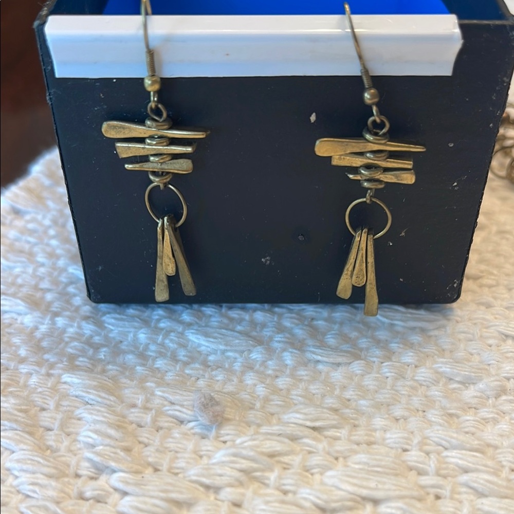Unique Gold Dangle Earrings